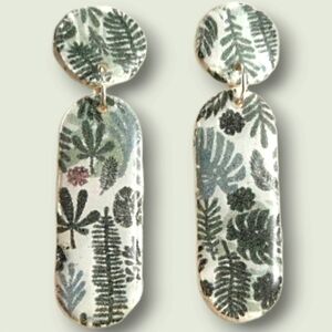 Spring Earrings, Leafy Earrings, Lightweight handcrafted Earrings